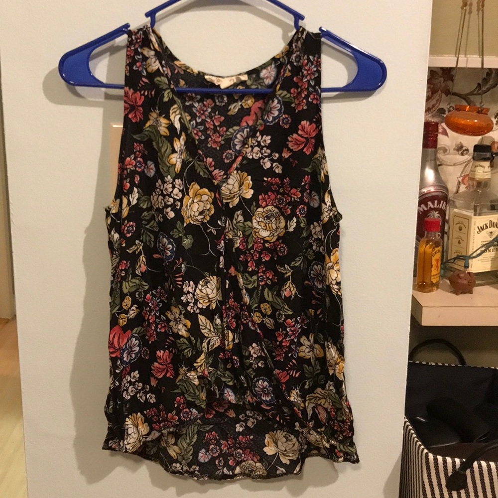 Floral dressy tank top